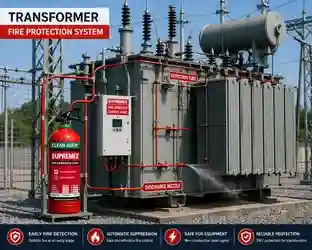 Transformer fire protection system for oil filled transformers and substations India Supremex industrial safety
